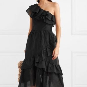 Ulla Johnson Clemente Dress Black One Shoulder 6